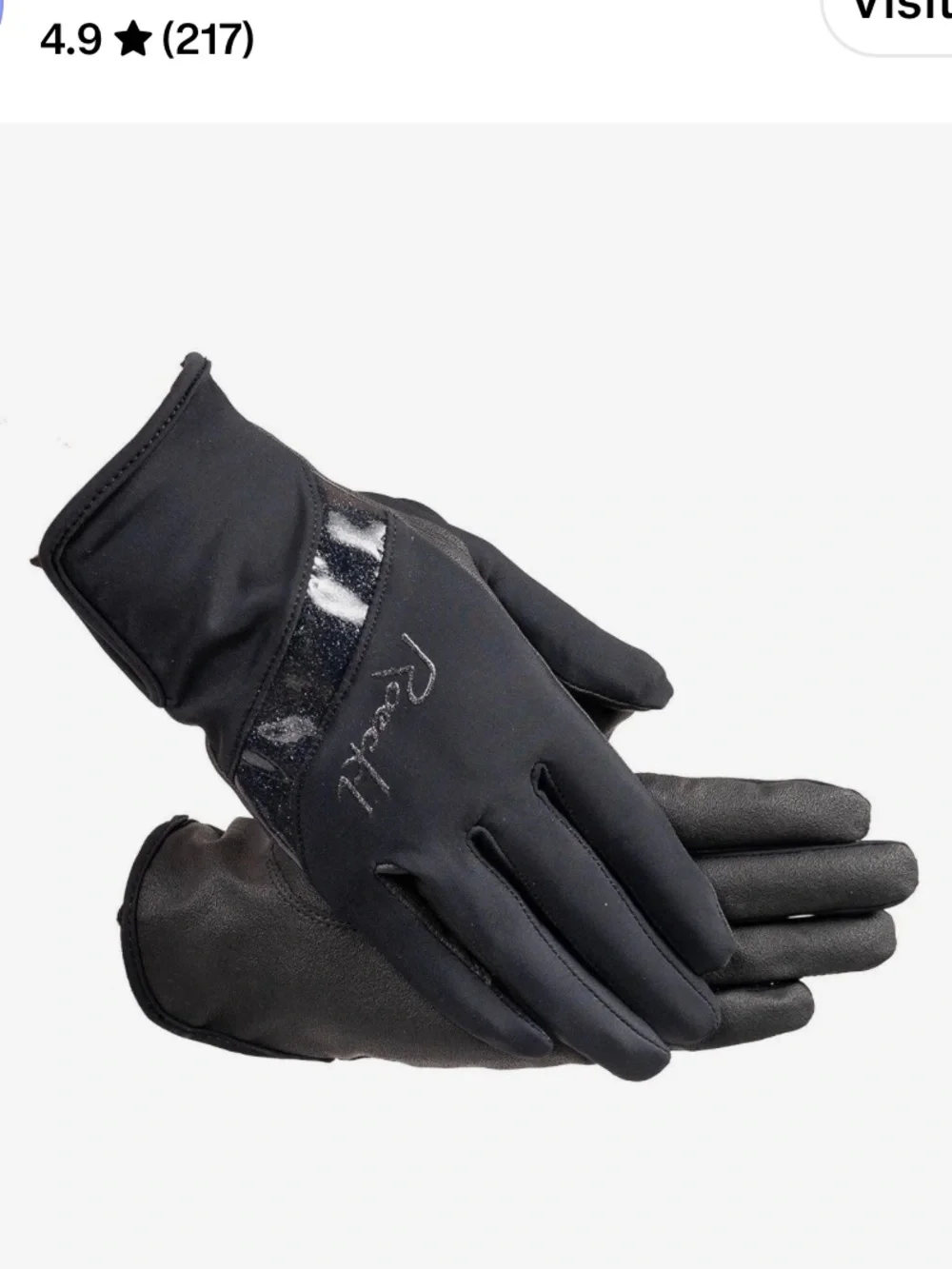 NWT Roeckl Lorraine Safe Grip Riding Glove Black Size 7